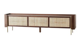 DKD Home Decor Mueble Tv Sixties Marron Oscuro Natural 160 x 55 x 40 cm