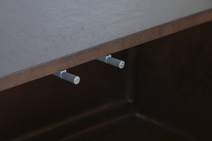 DKD Home Decor Mueble Tv Sixties Marron Oscuro Natural 160 x 55 x 40 cm