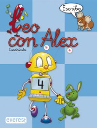 Leo con Alex 4 Escritura (Cuadrícula) Azul, Ana María Díez Torío - PARANINFO EVEREST