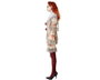 Disfraz Payasa Macabra Adulto Mujer Beige XS-S
