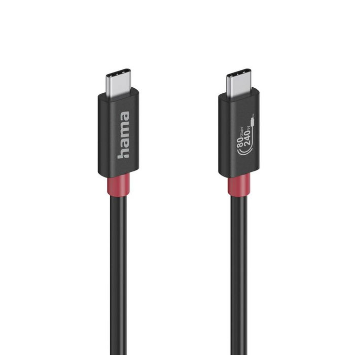Cable USB-C Hama 00200799 Negro