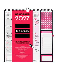 Finocam Calendario de Pared Mensual Para Escribir Plus 2027 300x330 mm