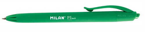Milan P1 Touch Bolígrafo Retráctil Verde, 25 Unidades