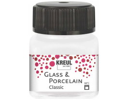 Kreul Pintura Vidrio y Porcelana GLASS&PORCELAIN Classic Blanco Perlado Metálico 20ml