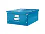 Caja Para Almacenamiento Leitz Click&Store 85% Carton Reciclado 29 Litros Grande 369X200X484 Mm Azul