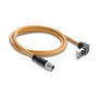DeLOCK Cable M12 a RJ45 Cat6a, 8 pines, 1 m, Naranja