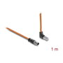 DeLOCK Cable M12 a RJ45 Cat6a, 8 pines, 1 m, Naranja