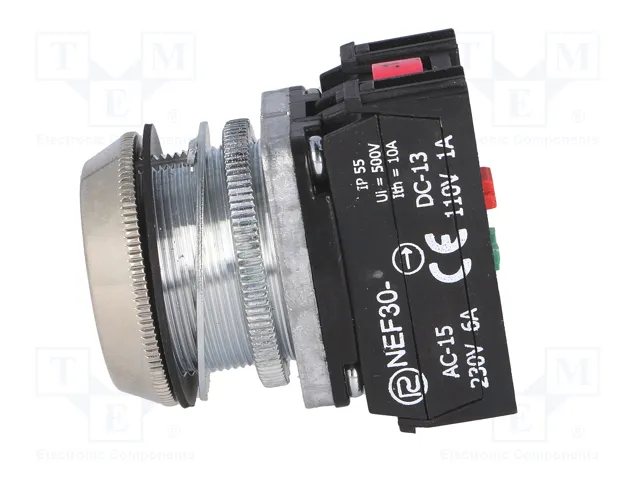 PROMET Interruptor de presión NEF30 rojo NC + NA 30mm PROMET Interruptor de presión NEF30 rojo NC + NA 30mm