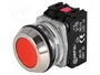 PROMET Interruptor de presión NEF30 rojo NC + NA 30mm