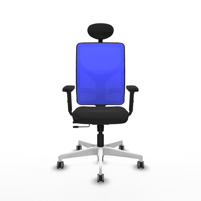 PIQUERAS Y CRESPO Silla de oficina Motilla con mecanismo Sincro/Traslack, Azul y Negro