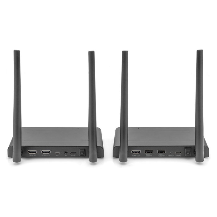 Digitus DS-55328 Juego de extensores inalámbricos HDMI KVM 4K/30Hz hasta 150 m