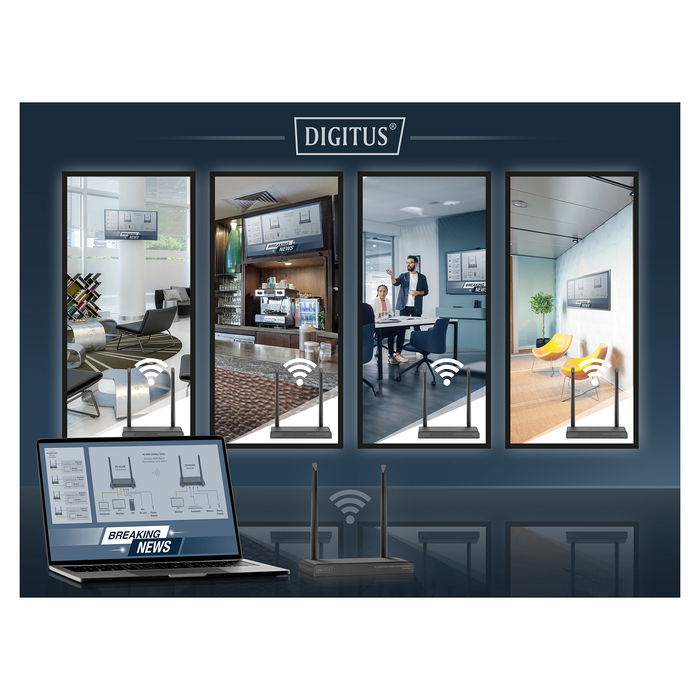 Digitus Wireless HDMI Extender Set 150m 4K/30Hz 3840x2160 2.0CH