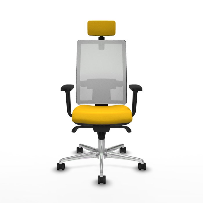 PIQUERAS Y CRESPO Silla de Oficina Horna con Mecanismo Sincro Amarillo y Blanco PIQUERAS Y CRESPO Silla de Oficina Horna con Mecanismo Sincro Amarillo y Blanco