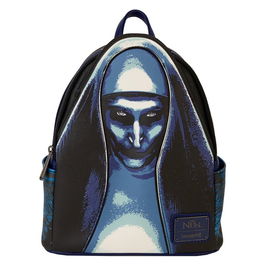 Loungefly Mochila La Monja de Piel Vegana 26cm con Detalles que Brillan en la Oscuridad e Iluminación