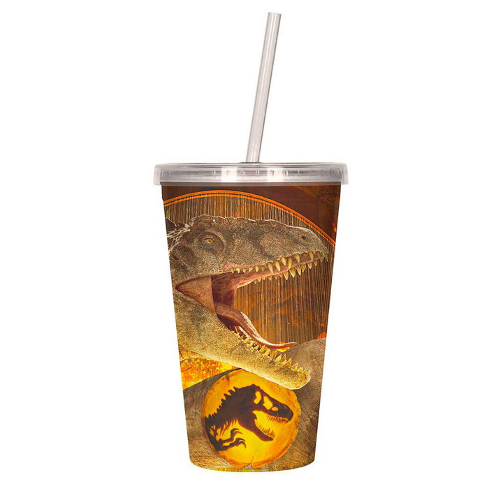 SD TOYS Vaso lenticular 3D Jurassic Park Dominion 50ml con tapa enroscable