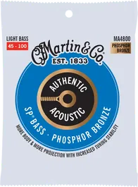 MARTIN Juego Bajo Acústico Authentic Sp Bass 92/8 Phosphor Bronze Light 45-100