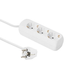 MicroConnect Enchufe Schuko de 3 Vías con Cable de 1,8m