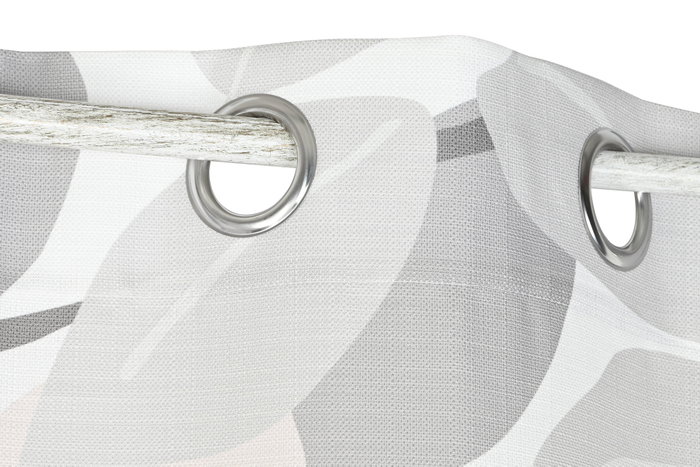 DKD Home Decor Cortina de Poliéster Multicolor con Diseño Impreso y 8 Anillas