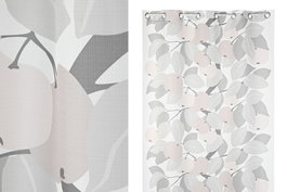DKD Home Decor Cortina de Poliéster Multicolor con Diseño Impreso y 8 Anillas