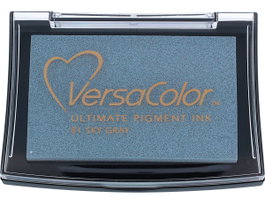 Tsukineko Almohadilla de tinta VERSACOLOR gris cielo opaca 95x65mm