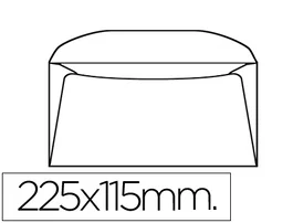 Liderpapel Sobre nº 5 Blanco Americano 115x225 mm con Tira de Silicona