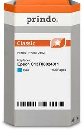 Prindo Cartucho de tinta cian PRIET0802 Classic