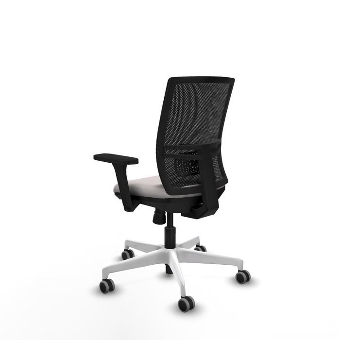 PIQUERAS Y CRESPO Silla de oficina Yunquera con mecanismo Sincro, Blanco y Negro