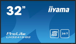 iiyama Monitor 32" LH3241S-B2 Full HD 1920x1080 Panel IPS, Altavoces 2x10W, VGA, 3x HDMI, LAN/RS-232C, USB, VESA 200x200, Diseño Quiosco, Negro
