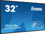 iiyama Monitor 32" LH3241S-B2 Full HD 1920x1080 Panel IPS, Altavoces 2x10W, VGA, 3x HDMI, LAN/RS-232C, USB, VESA 200x200, Diseño Quiosco, Negro