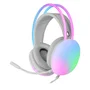 Mars Gaming Auriculares Gaming MH-GLOW con Iluminación RGB 360° CHROMA, Drivers 50mm, Micrófono con Cancelación de Ruido, Rosa