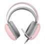 Mars Gaming Auriculares Gaming MH-GLOW con Iluminación RGB 360° CHROMA, Drivers 50mm, Micrófono con Cancelación de Ruido, Rosa
