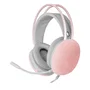 Mars Gaming Auriculares Gaming MH-GLOW con Iluminación RGB 360° CHROMA, Drivers 50mm, Micrófono con Cancelación de Ruido, Rosa