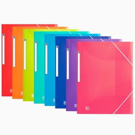 Carpeta De Gomas Y Solapas Oxford Urban Pp Translucido A3+ Con Etiqueta Surtido (8 Colores) (Set de 10)