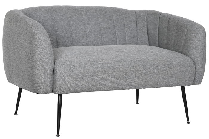 DKD Home Decor Sofá Scandi Gris Negro 129 x 75 x 73 cm