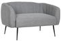 DKD Home Decor Sofá Scandi Gris Negro 129 x 75 x 73 cm