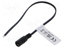 ESPE Cable de alimentación CC plano 2x0,52mm2 recto 0,25m