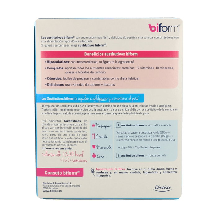 Biform Natillas de Yogur con Cereales y Fruta (6 sobres)