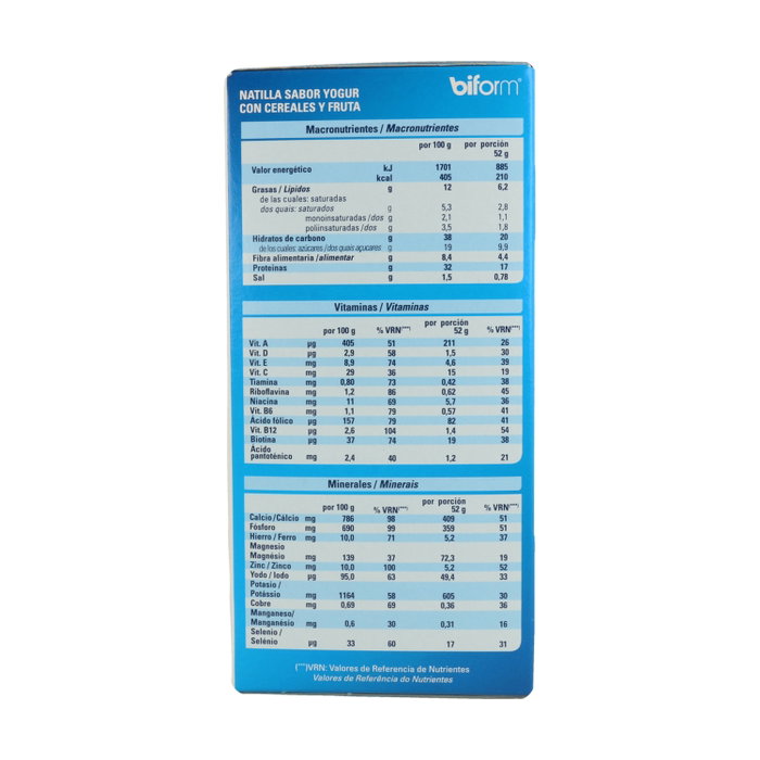 Biform Natillas de Yogur con Cereales y Fruta (6 sobres)