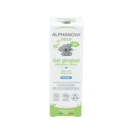 Alphanova Gel Gingival Bebé 20 ml Bio - Gel dental natural para alivio del dolor en la dentición infantil con clavo, manzanilla, regaliz y malvavisco, certificado COSMOS por ECOCERT