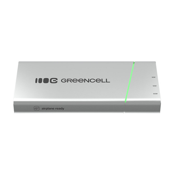 Green Cell PowerPlay Ultra PBPLGC20P Powerbank 20800mAh 65W Power Delivery con 1 USB-A y 2 USB-C, Color Negro
