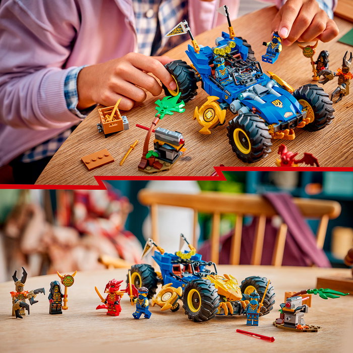 LEGO Ninjago Coche Transformable de Jay 71856 Set de Construcción para Niños +8 Años con 387 Piezas