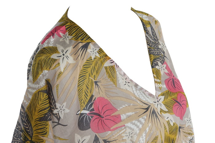 DKD Home Decor Kaftan Mediterraneo Hawai Multicolor Naranja 0.2 x 100 x 120 cm (6 Unidades)