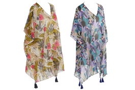 DKD Home Decor Kaftan Mediterraneo Hawai Multicolor Naranja 0.2 x 100 x 120 cm (6 Unidades)