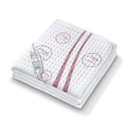 Beurer UB-90 Calientacamas Eléctrico Individual Anti-Alérgico con 2 Zonas de Temperatura Ajustables y Pantalla LCD