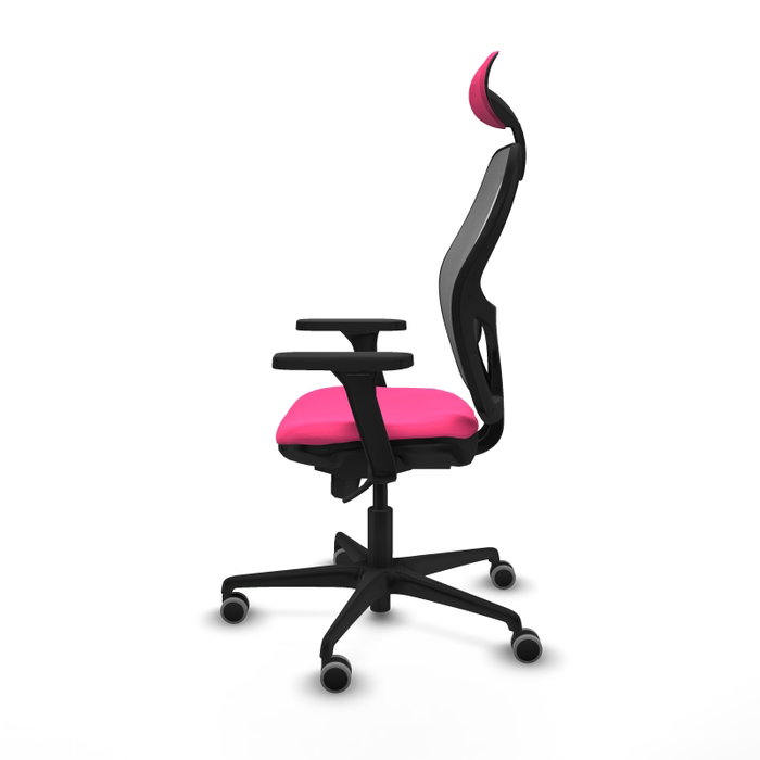 PIQUERAS Y CRESPO Silla de oficina Jorquera Rosa con Mecanismo Sincro