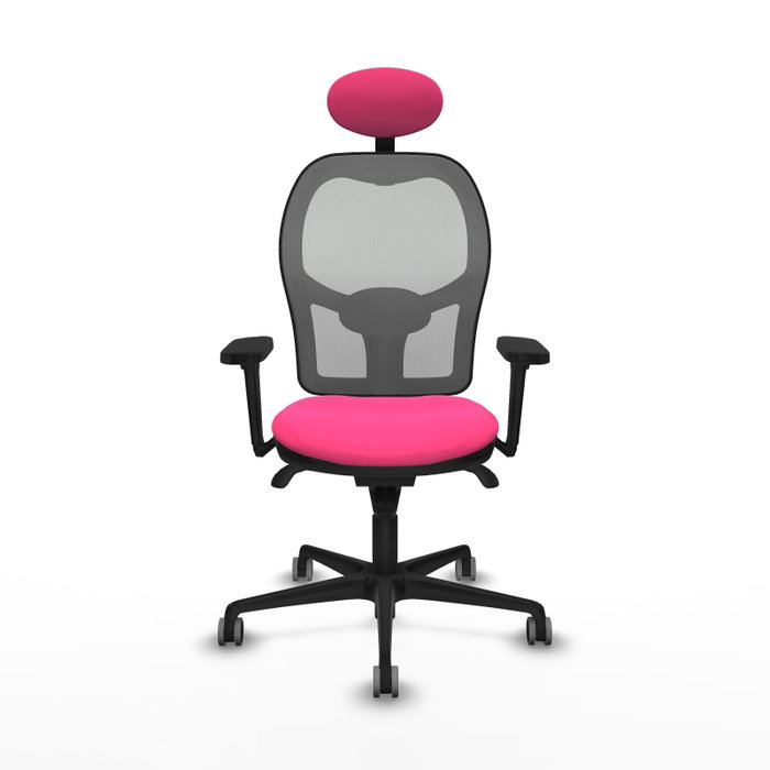 PIQUERAS Y CRESPO Silla de oficina Jorquera Rosa con Mecanismo Sincro