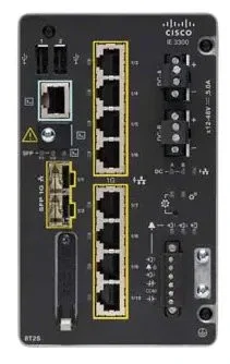 Cisco Catalyst IE-3300-8T2S-A Switch Industrial Gestionado L2, 8 Puertos Gigabit Ethernet RJ-45 + 2 SFP, Montaje Rack/DIN, para Entornos Difíciles Cisco Catalyst IE-3300-8T2S-A Switch Industrial Gestionado L2, 8 Puertos Gigabit Ethernet RJ-45 + 2 SFP, Montaje Rack/DIN, para Entornos Difíciles