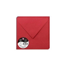 Sobre Clairefontaine Pollen 165X165 120G Rojo Grosella Paquete De 20