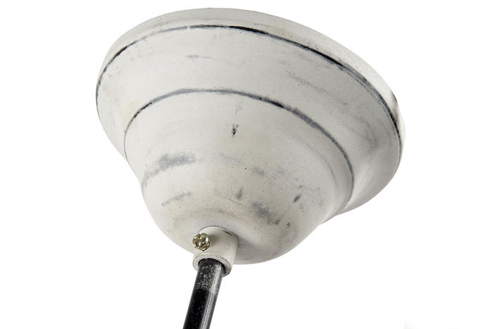 DKD Home Decor Lampara Techo Loft Gris 39 x 45 x 39 cm Metal Madera Hecho a Mano