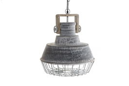 DKD Home Decor Lampara Techo Loft Gris 39 x 45 x 39 cm Metal Madera Hecho a Mano